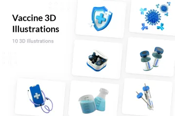 Vaccine 3D Illustration Pack