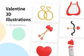 Valentine 3D Illustration Pack