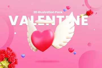Valentine 3D Illustration Pack