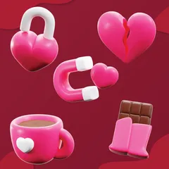 Valentine 3D Icon Pack
