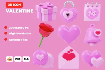 Valentine 3D Icon Pack