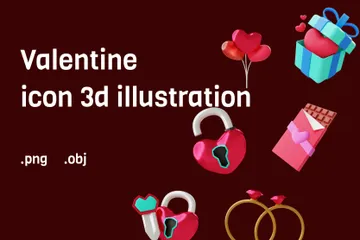 Valentine 3D Icon Pack