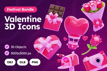 Valentine 3D Icon Pack