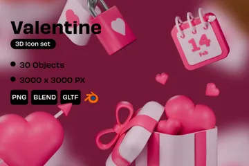 Valentine 3D Icon Pack