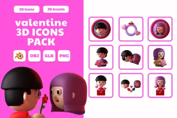 Valentine 3D Icon Pack