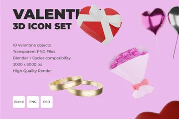 Valentine 3D Icon Pack