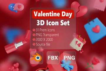 Valentine 3D Icon Pack