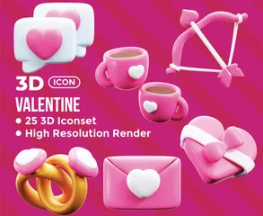 Valentine 3D Icon Pack