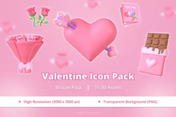 Valentine 3D Icon Pack