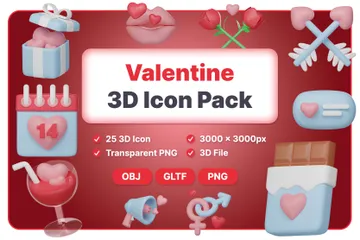 Valentine 3D Icon Pack