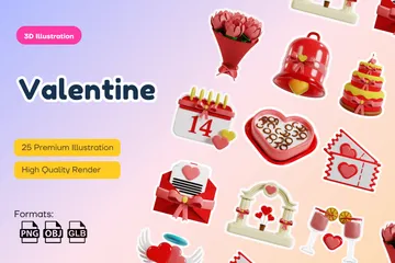 Valentine 3D Icon Pack