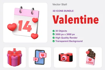 Valentine 3D Icon Pack