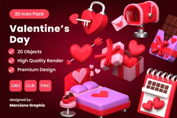 Valentine 3D Icon Pack