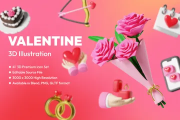 Valentine 3D Icon Pack