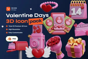 Valentine 3D Icon Pack