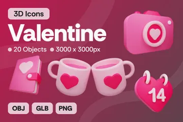 Valentine 3D Icon Pack