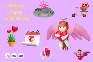 Valentine 3D Illustration Pack