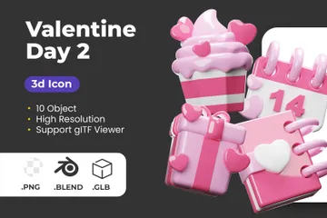 バレンタインデー2 3D Iconパック