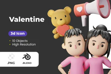 Valentine Day 3D Icon Pack