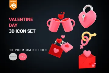 Valentine Day 3D Icon Pack