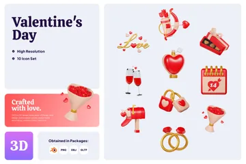 Valentine Day 3D Icon Pack