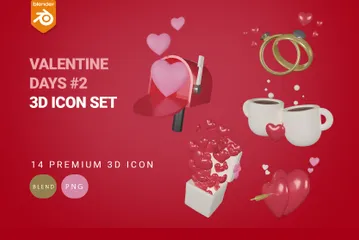 Valentine Days 3D Icon Pack