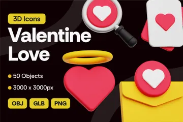 Valentine Love 3D Icon Pack