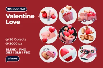 Valentine Love 3D Icon Pack