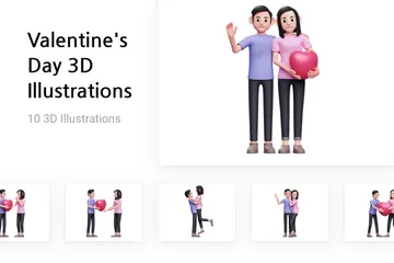 Valentine's Day 3D Illustration Pack