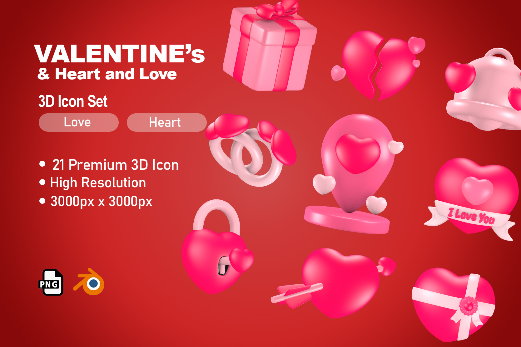Premium Valentine's Day 3D Illustration pack from Festival & Days 3D  Illustrations