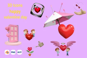 Valentine's Day 3D Icon Pack