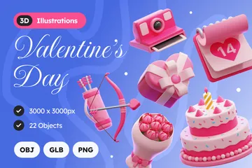 Valentine's Day 3D Icon Pack