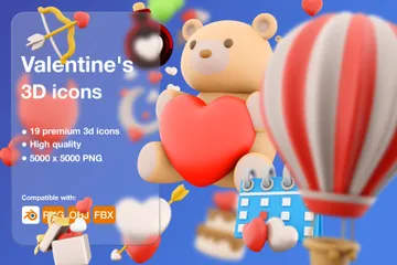 Valentine's Day 3D Icon Pack