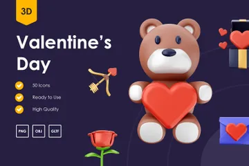 Valentine's Day 3D Icon Pack