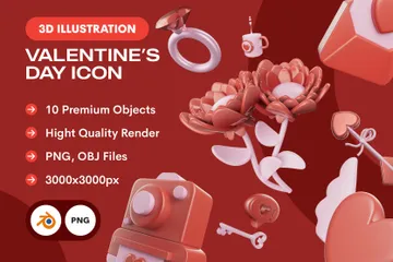 Valentines Day 3D Icon Pack