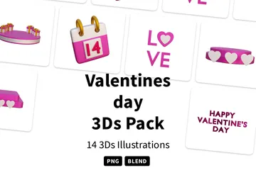 Valentines Day 3D Icon Pack