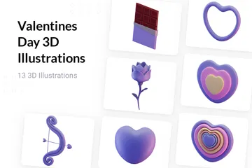 Valentines Day 3D Illustration Pack