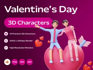 Valentine's Day 3D Illustration Pack