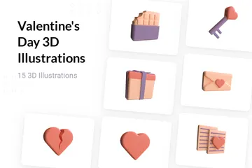 Valentine's Day 3D Illustration Pack