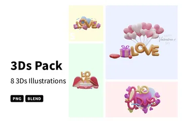 Valentine's Day 3D Illustration Pack