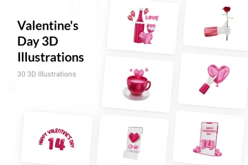 Valentine's Day 3D Illustration Pack