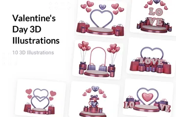 Valentine's Day 3D Illustration Pack