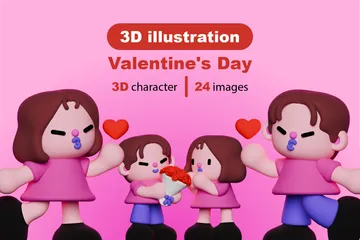 Valentine's Day 3D Illustration Pack