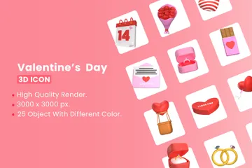 Valentine's Day 3D Illustration Pack