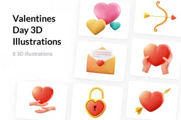Valentines Day 3D Illustration Pack