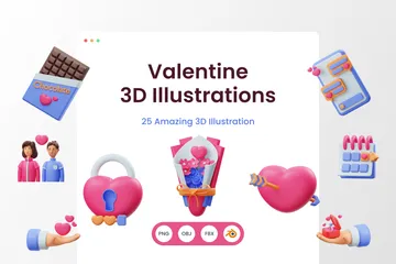 Valentino 3D Illustration Pack