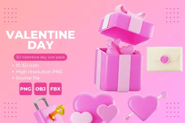 Valentinstag 3D Icon Pack