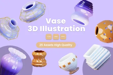 Vaso Pacote de Icon 3D