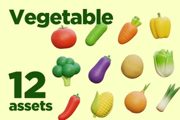 Vegetable 3D Icon Pack
