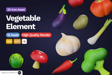 Vegetable 3D Icon Pack